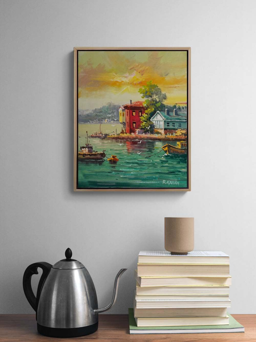 İstanbul'da Yalılar Yağlı Boya Tablosu