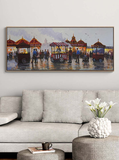 Emiönü Sokak Lezzetleri Yağlı Boya Tablosu