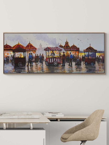 Emiönü Sokak Lezzetleri Yağlı Boya Tablosu