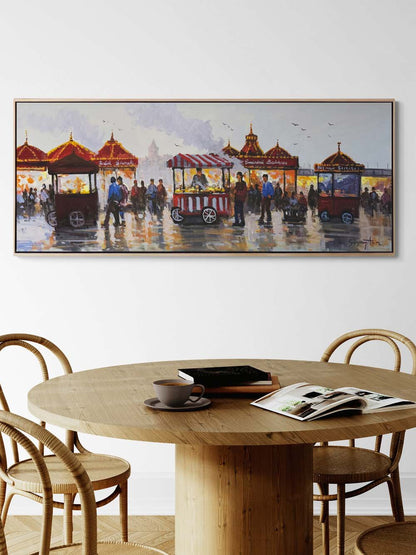 Emiönü Sokak Lezzetleri Yağlı Boya Tablosu