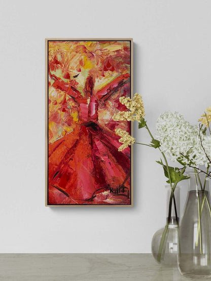 Kırmızı ve Semazen Yağlı Boya Tablosu