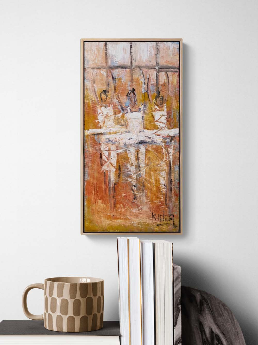 Tül İçinde Melodi Yağlı Boya Tablosu