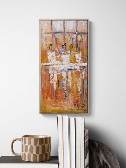 Tül İçinde Melodi Yağlı Boya Tablosu