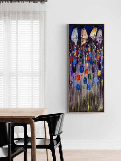 Düşlerde Yalnız Kelebekler Yağlı Boya Tablosu