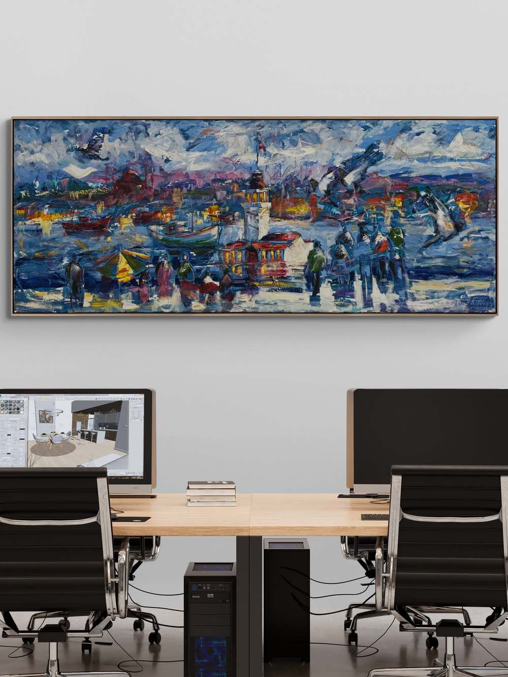 Salacak'tan Seyir Yağlı Boya Tablosu