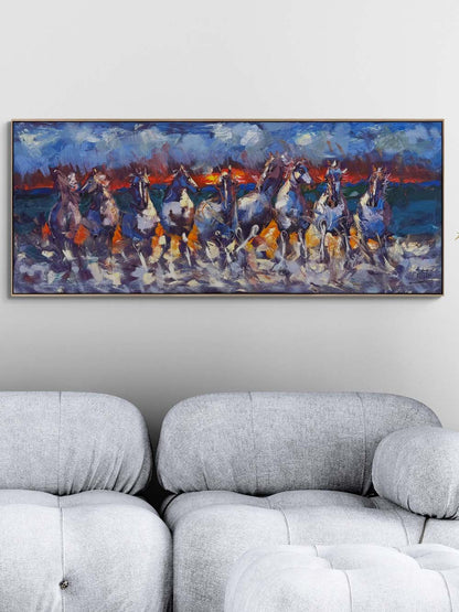 Özgür Yılkı Atları Yağlı Boya Tablosu