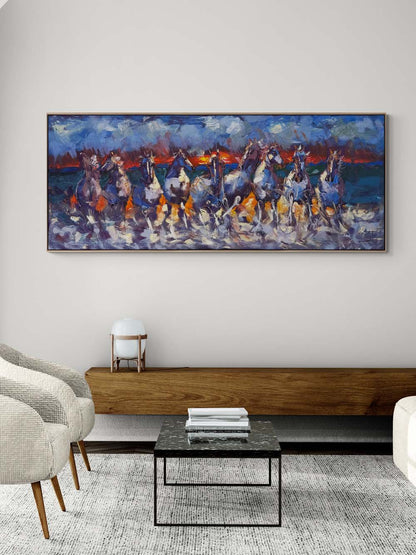 Özgür Yılkı Atları Yağlı Boya Tablosu