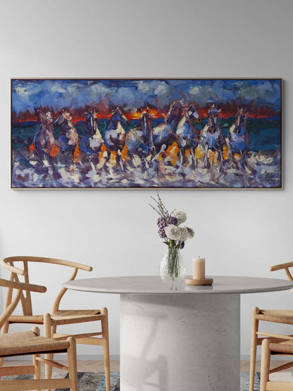 Özgür Yılkı Atları Yağlı Boya Tablosu