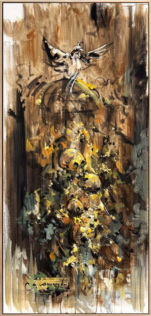 Kafesin İçindeki Çığlık Yağlı Boya Tablosu