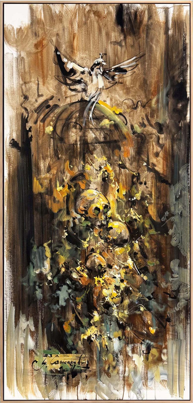 Kafesin İçindeki Çığlık Yağlı Boya Tablosu