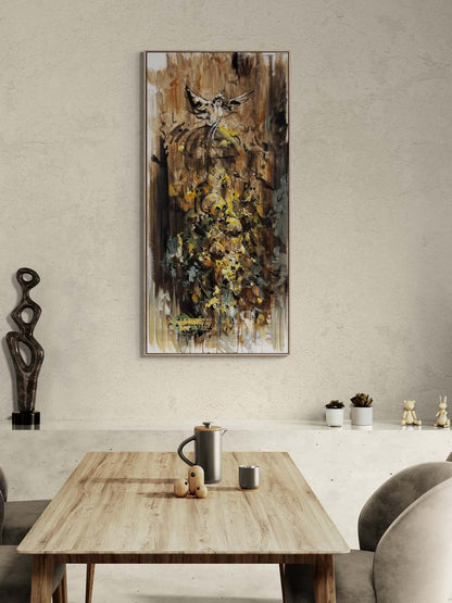 Kafesin İçindeki Çığlık Yağlı Boya Tablosu