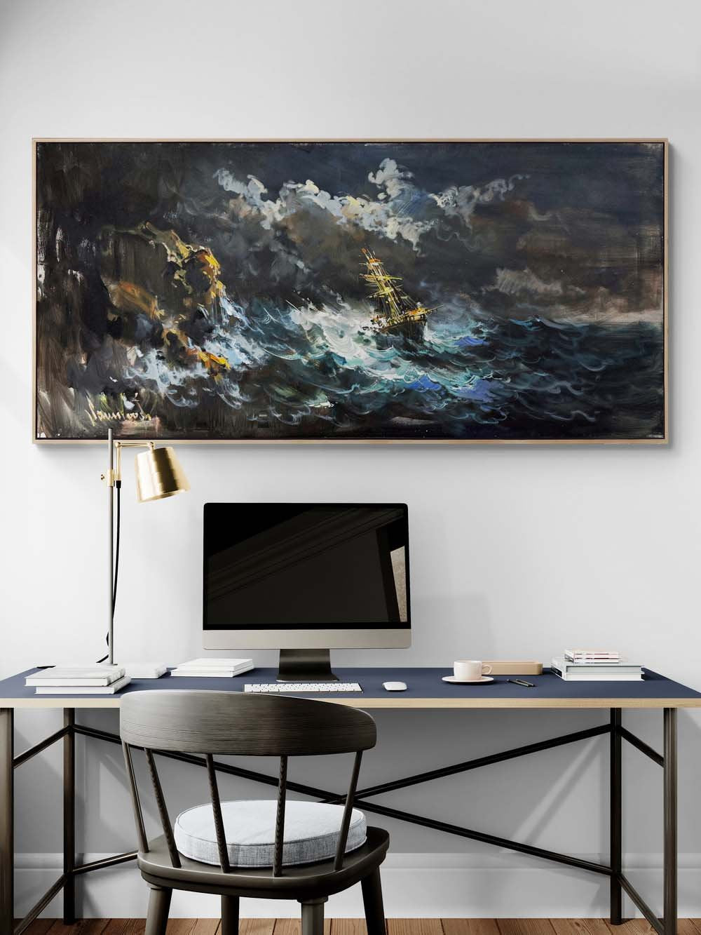 Denizin Kucağında Yağlı Boya Tablosu