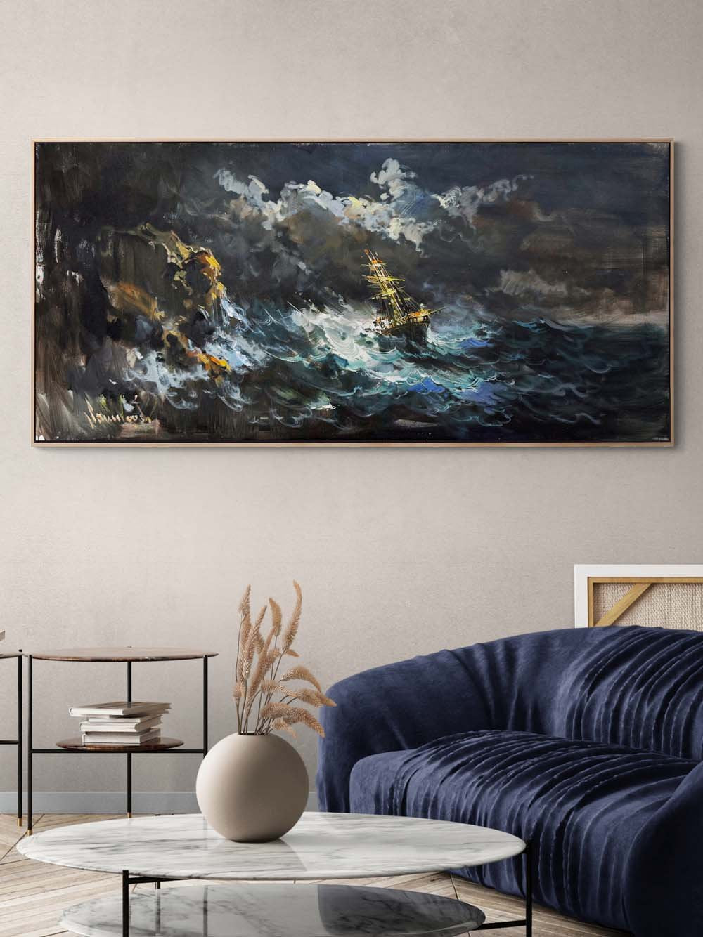 Denizin Kucağında Yağlı Boya Tablosu