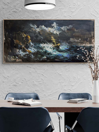 Denizin Kucağında Yağlı Boya Tablosu