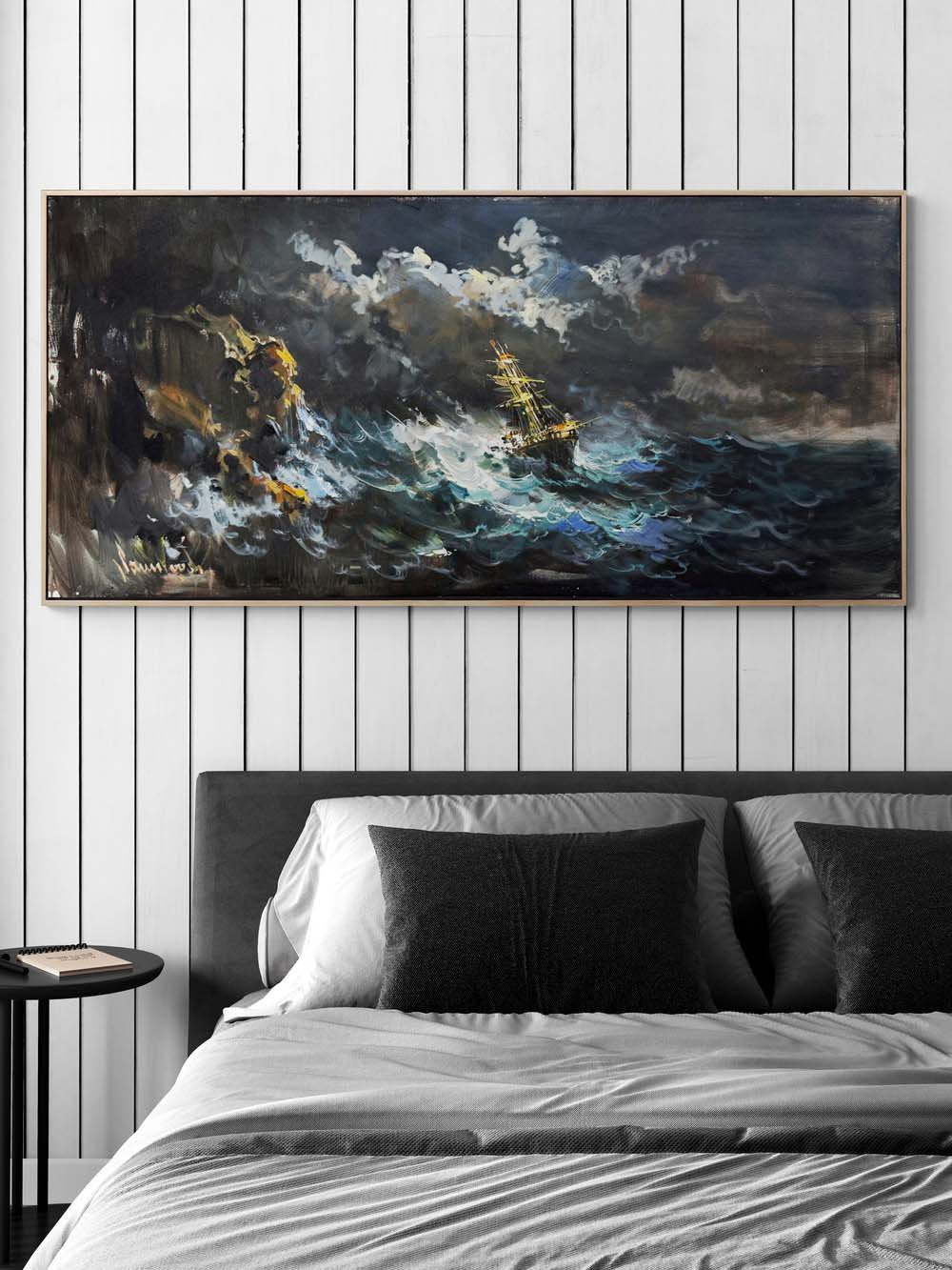 Denizin Kucağında Yağlı Boya Tablosu