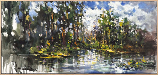 Durmuş Zamanın Yansıması Yağlı Boya Tablosu