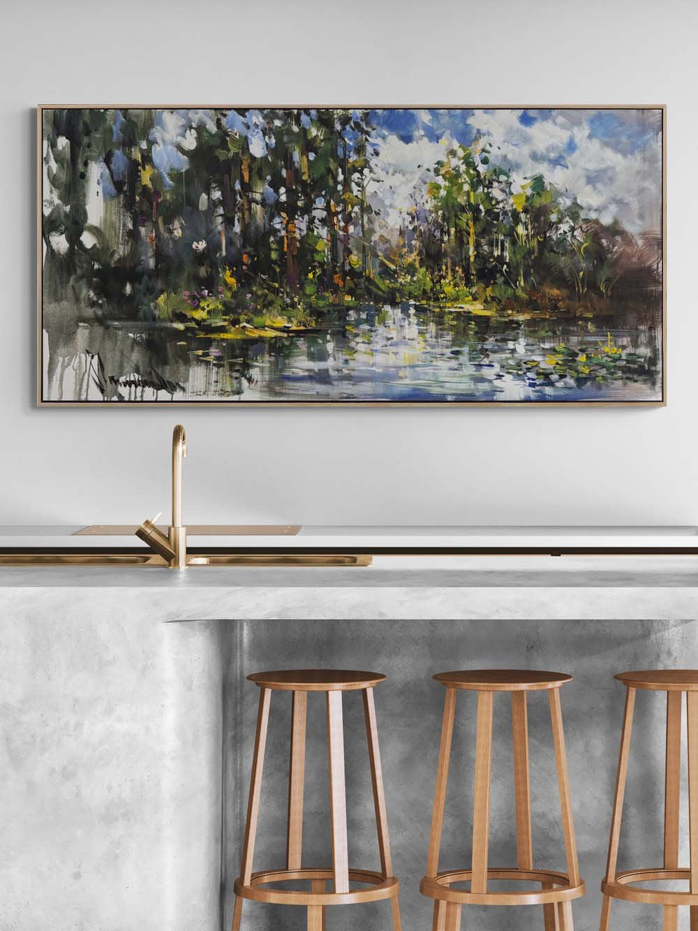 Durmuş Zamanın Yansıması Yağlı Boya Tablosu