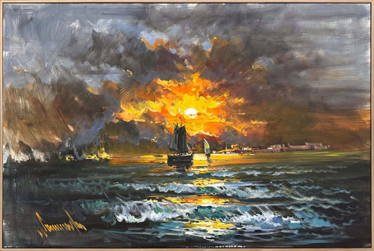 Sessizliğe Yelken Yağlı Boya Tablosu