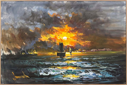 Sessizliğe Yelken Yağlı Boya Tablosu