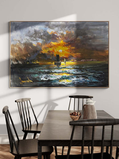 Sessizliğe Yelken Yağlı Boya Tablosu