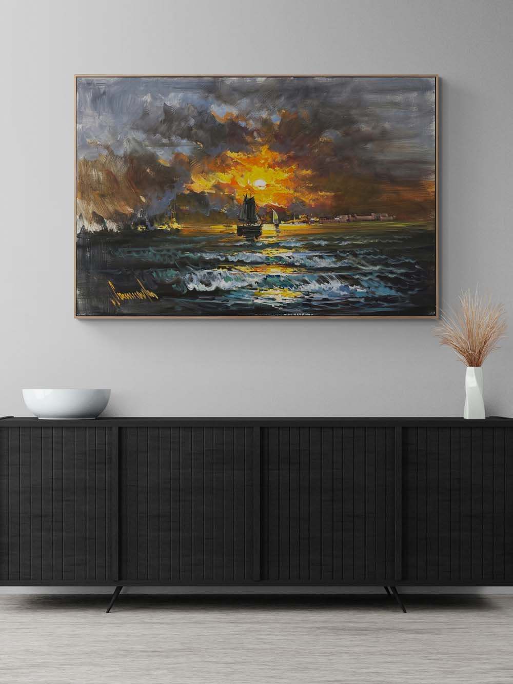 Sessizliğe Yelken Yağlı Boya Tablosu