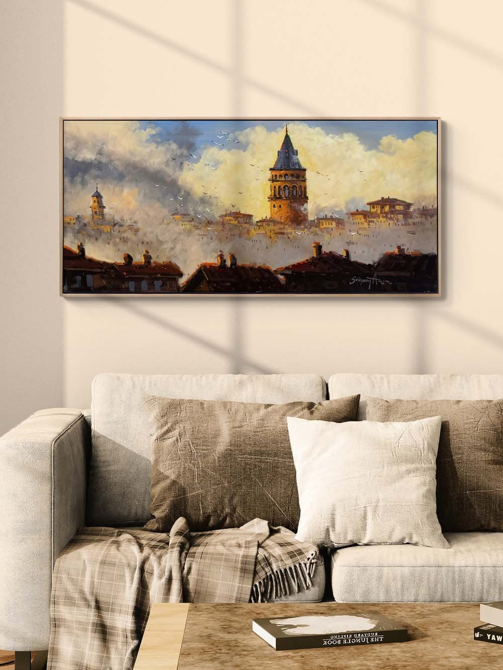 Galata Kulenin Fısıltısı Yağlı Boya Tablosu