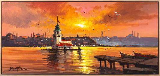 Salacak Rıhtımından Yağlı Boya Tablosu