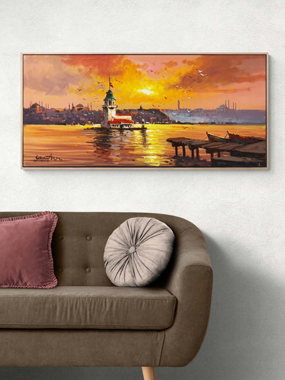 Salacak Rıhtımından Yağlı Boya Tablosu