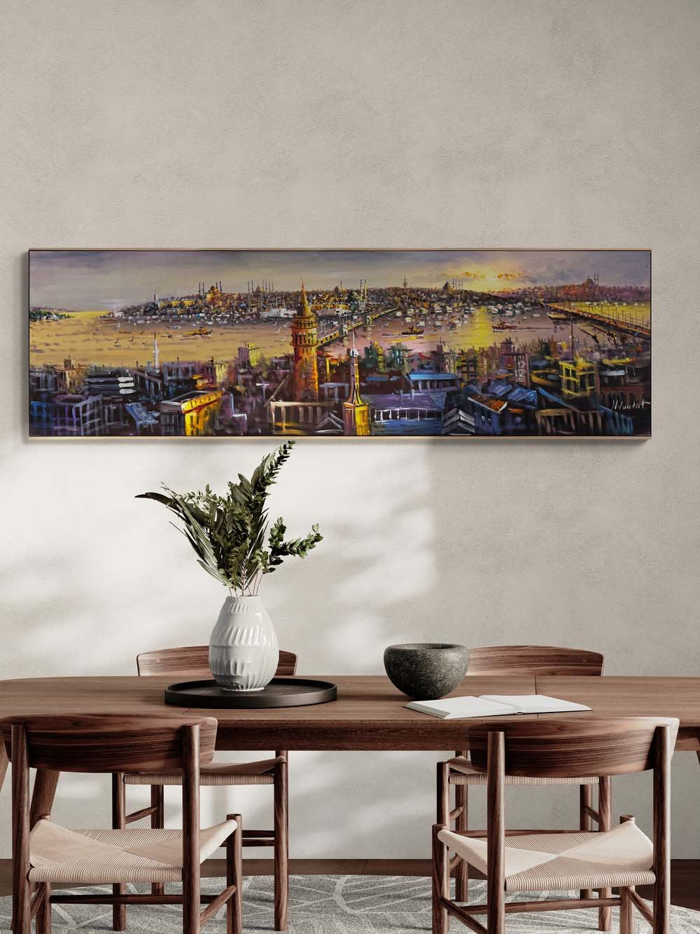 Suların Üzerinde İstanbul Yağlı Boya Tablosu