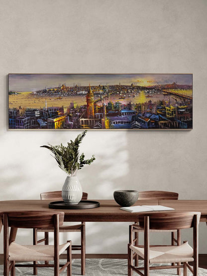 Suların Üzerinde İstanbul Yağlı Boya Tablosu