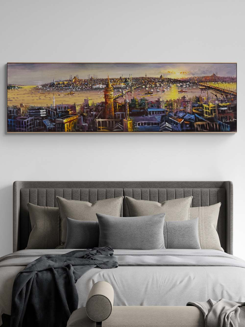 Suların Üzerinde İstanbul Yağlı Boya Tablosu