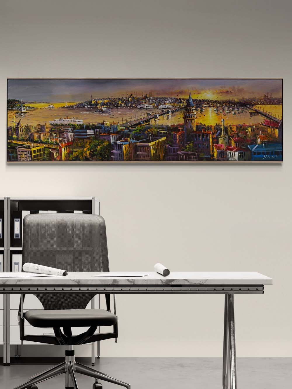 Boğazın Kalbinde Yağlı Boya Tablosu