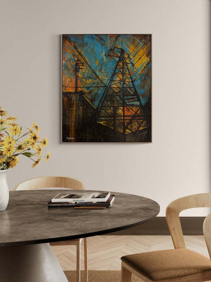 Enerjinin İskeleti Yağlı Boya Tablosu