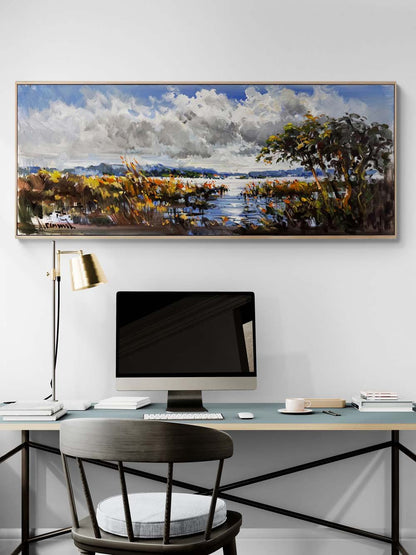 Doğanın Köklerin Arasında Yağlı Boya Tablosu