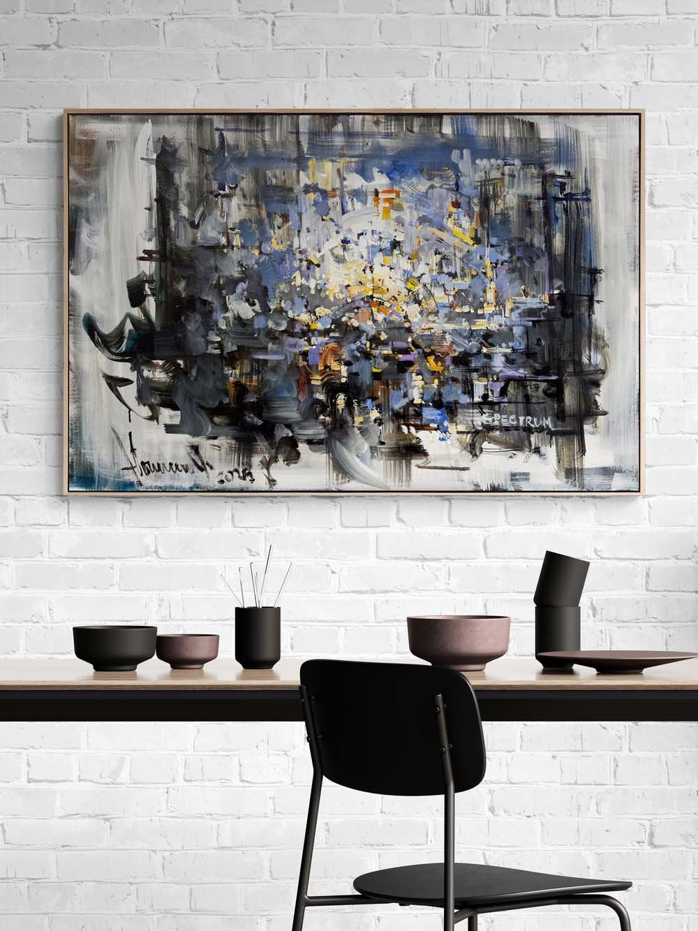 Yansımaların Ardında Yağlı Boya Tablosu