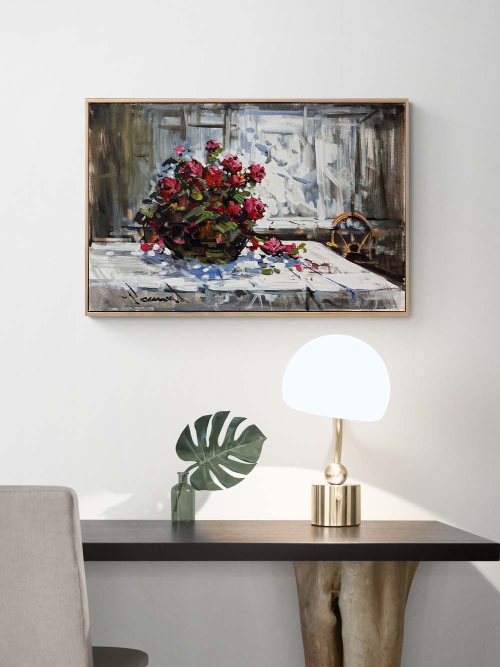 Gül Kokusunda Zaman Yağlı Boya Tablosu