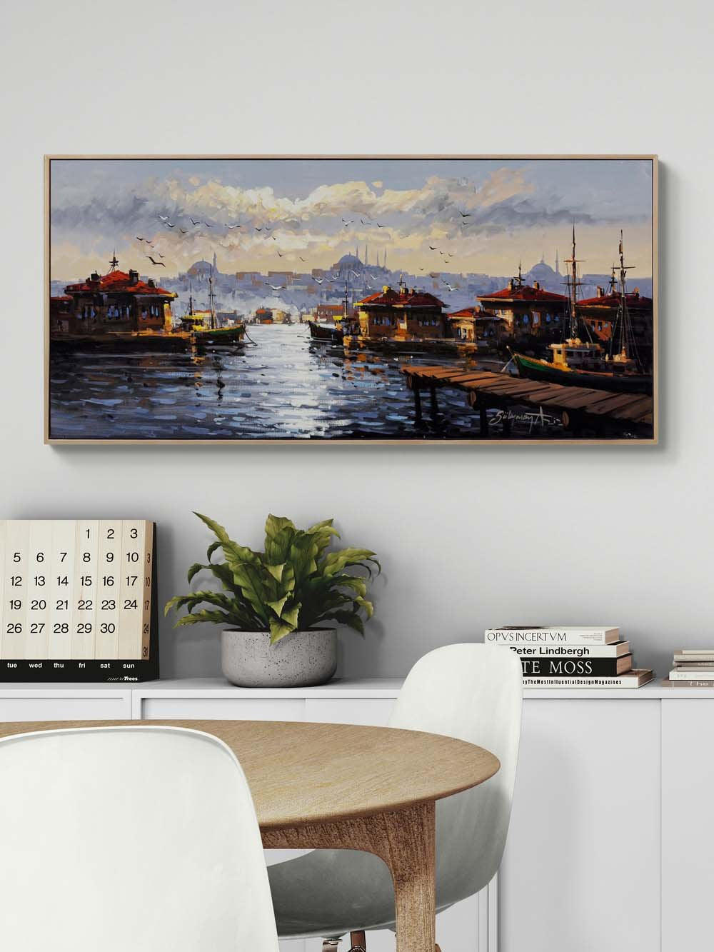 Boğazda Gün Başlarken Yağlı Boya Tablosu