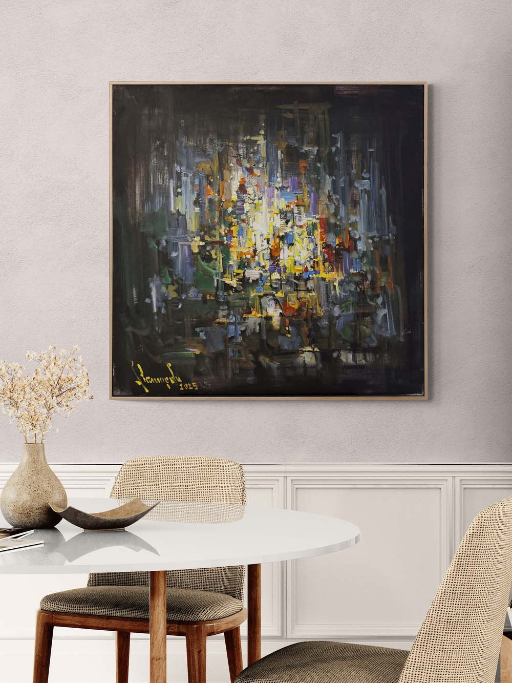 İçimde Patlayan Sessizlik Yağlı Boya Tablosu