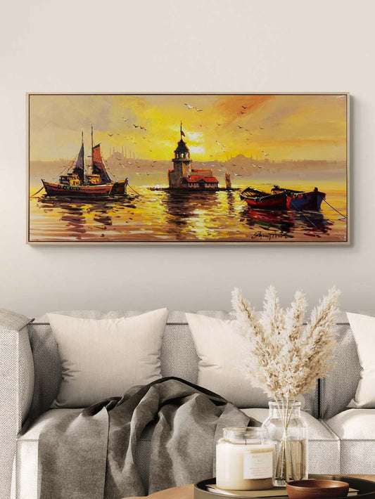 Kız Kulesi’nin Esintisi Yağlı Boya Tablosu