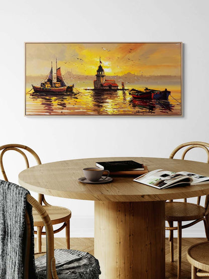 Kız Kulesi’nin Esintisi Yağlı Boya Tablosu