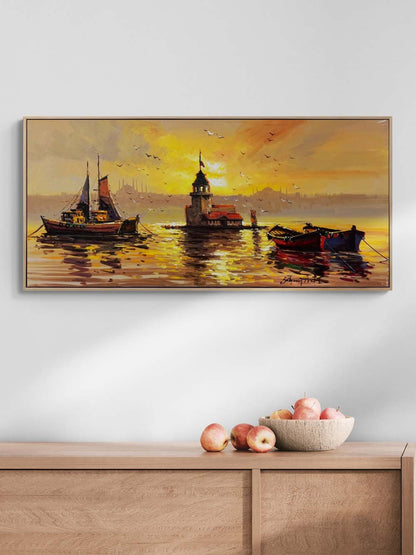 Kız Kulesi’nin Esintisi Yağlı Boya Tablosu