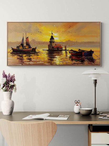 Kız Kulesi’nin Esintisi Yağlı Boya Tablosu