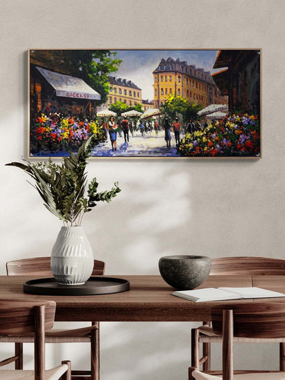 Çiçekçiden Gelen Huzur Yağlı Boya Tablosu