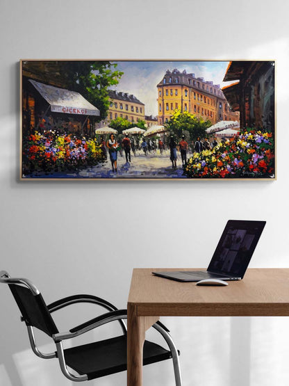 Çiçekçiden Gelen Huzur Yağlı Boya Tablosu