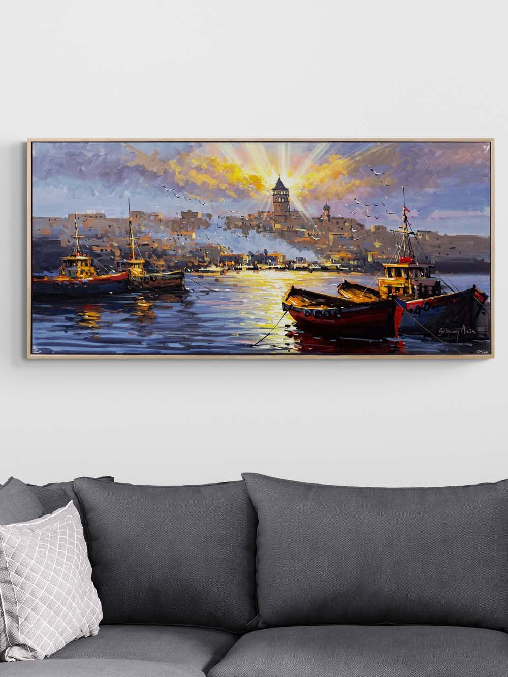 İstanbul Boğazı’nda Zaman Yağlı Boya Tablosu