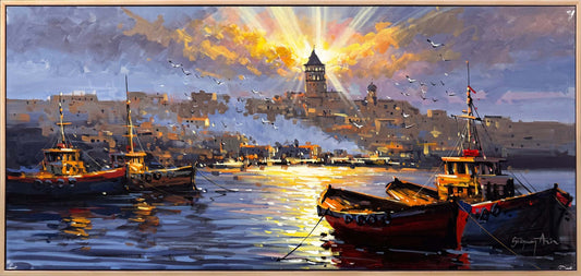 İstanbul Boğazı’nda Zaman Yağlı Boya Tablosu