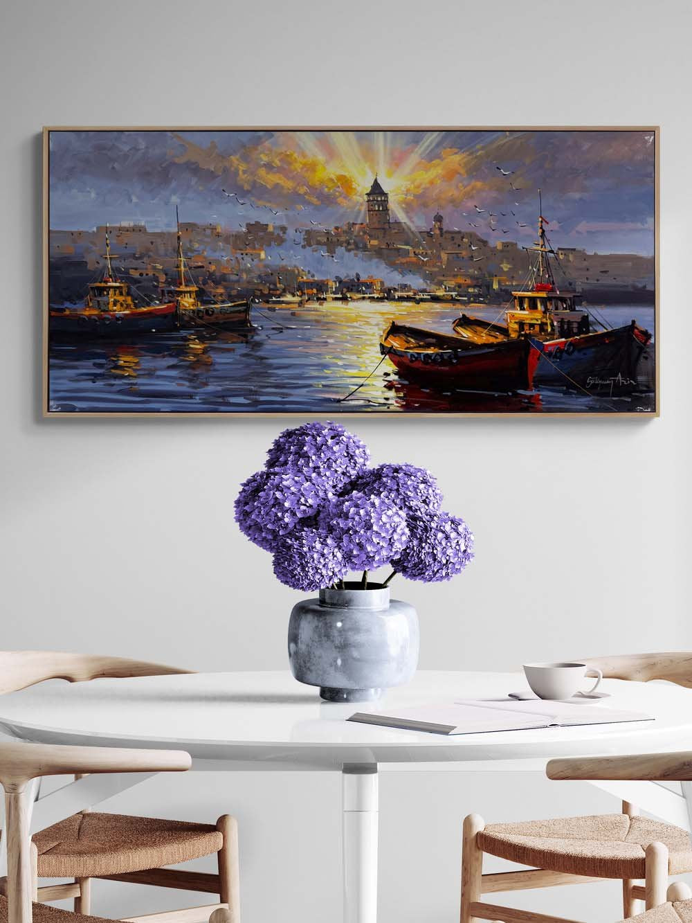 İstanbul Boğazı’nda Zaman Yağlı Boya Tablosu