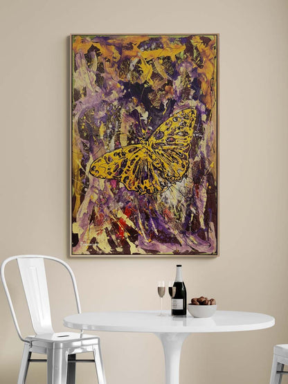 Kelebeğin Sonsuzluk Hali Yağlı Boya Tablosu