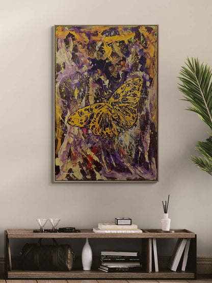 Kelebeğin Sonsuzluk Hali Yağlı Boya Tablosu