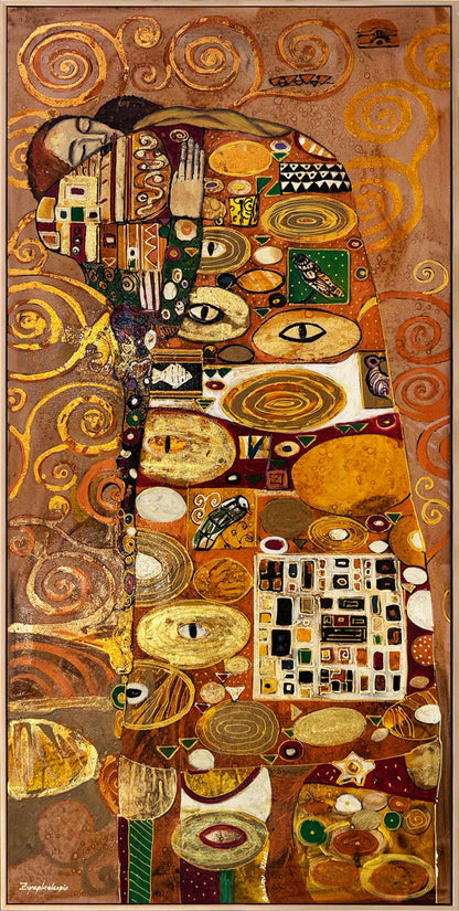 Sonsuz Sarılma Yağlı Boya Tablosu